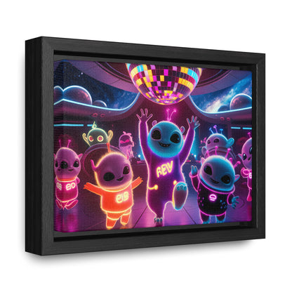 Intergalactic Neon Dance Party - Gallery Canvas Wraps, Horizontal Frame