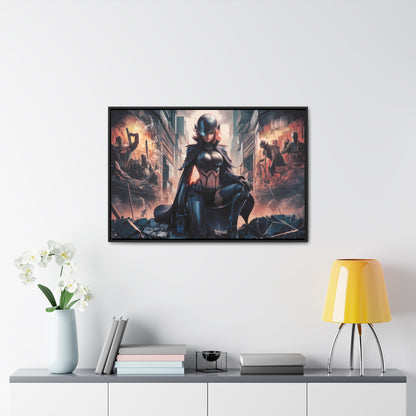 "Shadow of the Resistance" - Gallery Canvas Wraps, Horizontal Frame