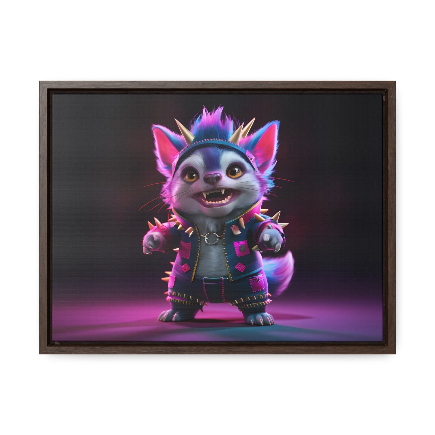 Punk Feline Fury - Gallery Canvas Wraps, Horizontal Frame
