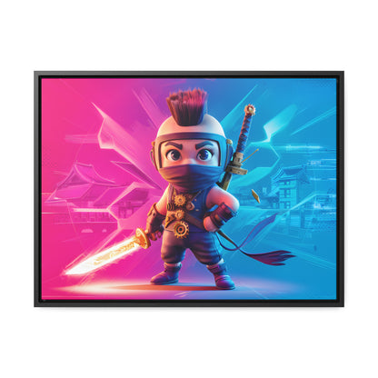 Neon Ninja Showdown - Gallery Canvas Wraps, Horizontal Frame