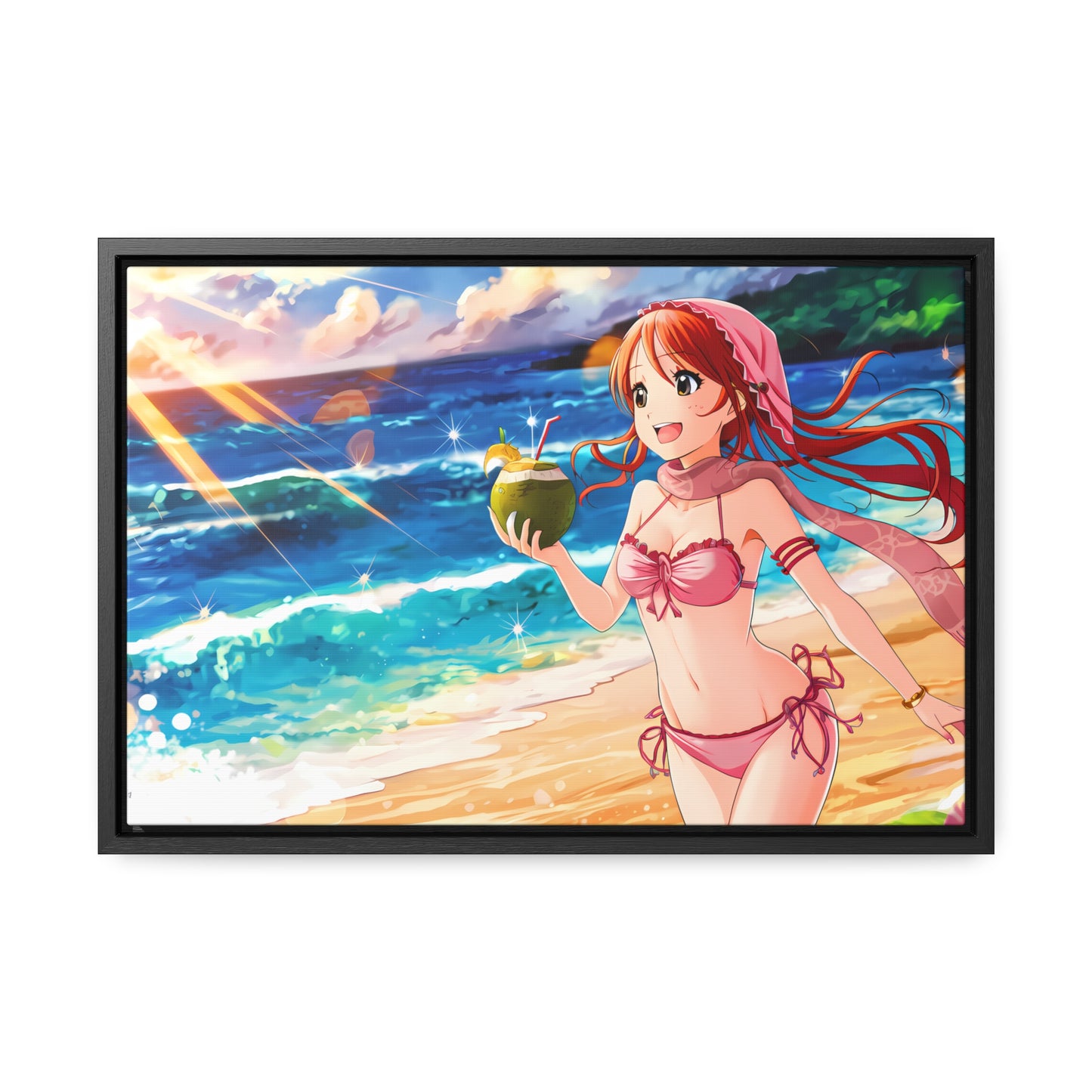 Sunset Shores and Summer Smiles - Gallery Canvas Wraps, Horizontal Frame