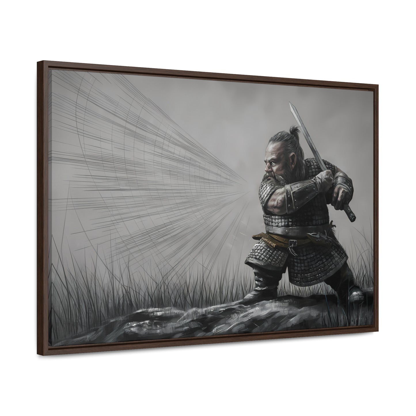 Defender of the Grey Plains - Gallery Canvas Wraps, Horizontal Frame