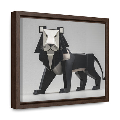 Regal Geometric Lion - Gallery Canvas Wraps, Horizontal Frame