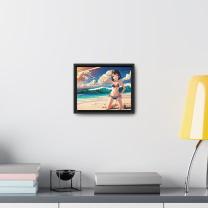Sunlit Shores of Joy - Gallery Canvas Wraps, Horizontal Frame