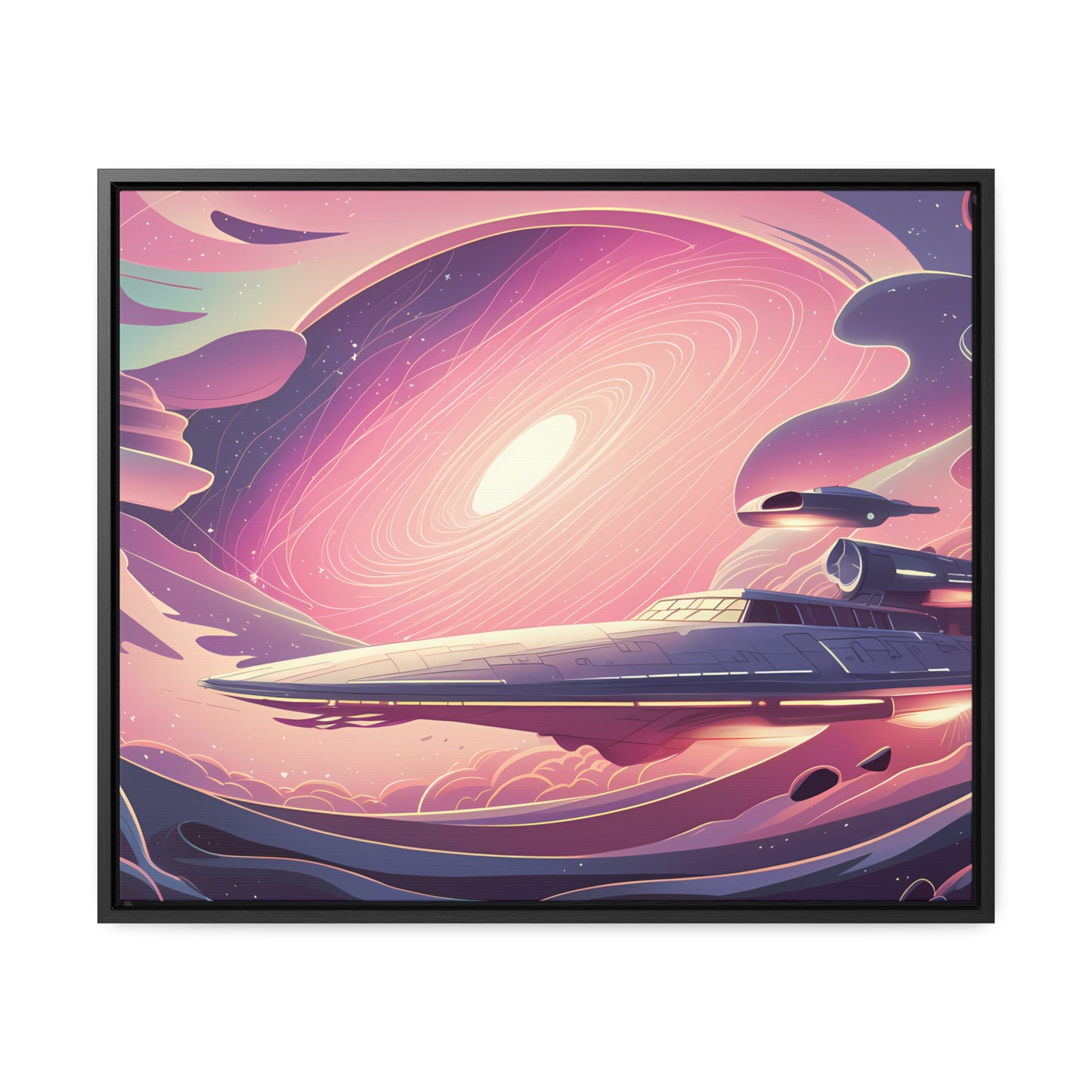 Voyage Through the Cosmic Vortex - Gallery Canvas Wraps, Horizontal Frame