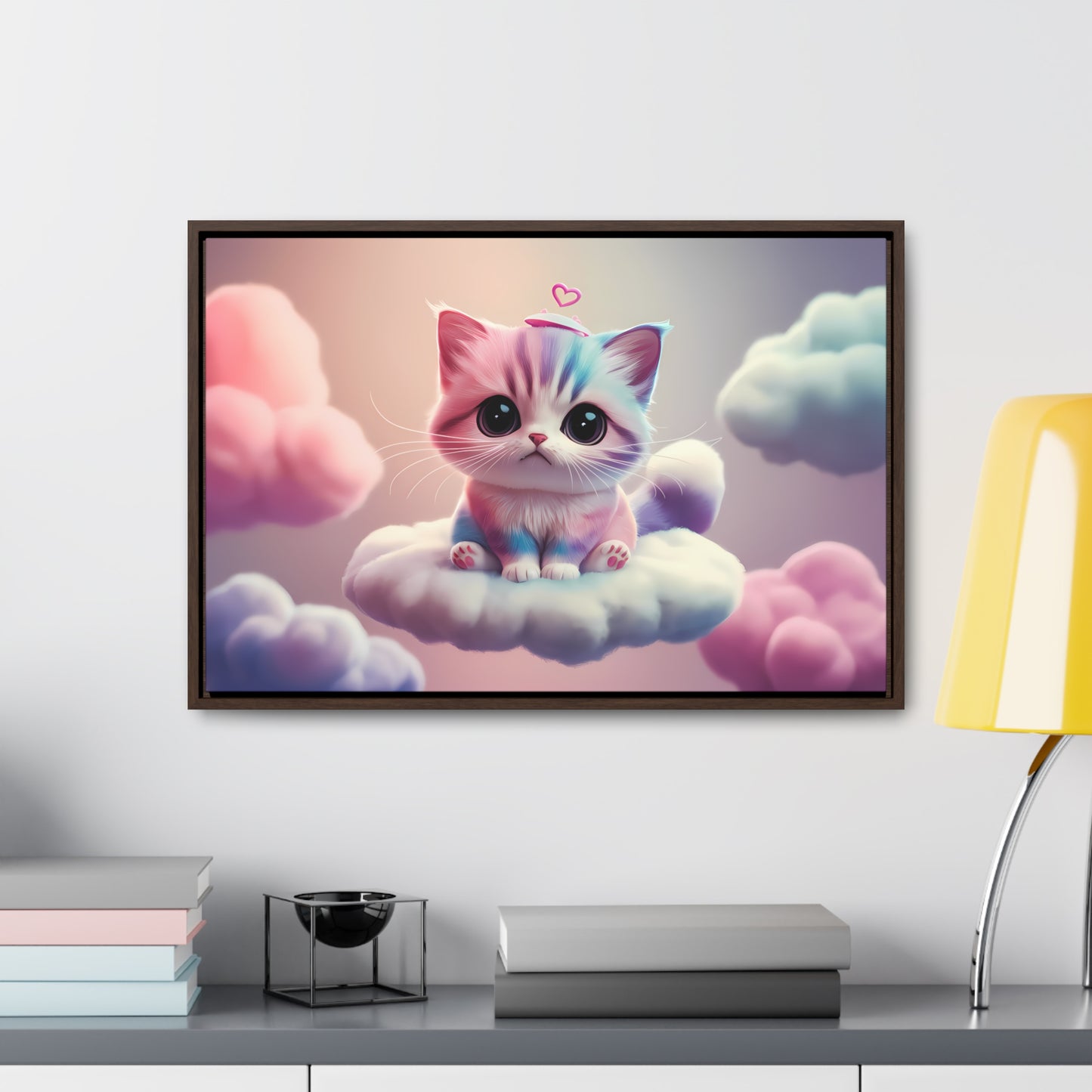 Heavenly Kitten Dreams - Gallery Canvas Wraps, Horizontal Frame