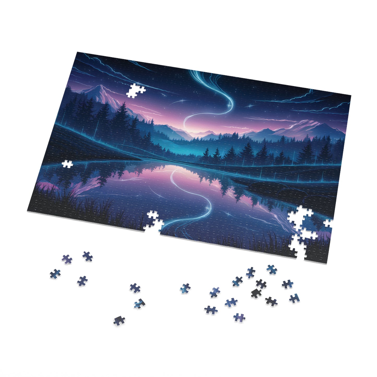 Dawn at magical Lake- Jigsaw Puzzle (30, 110, 252, 500,1000-Piece)