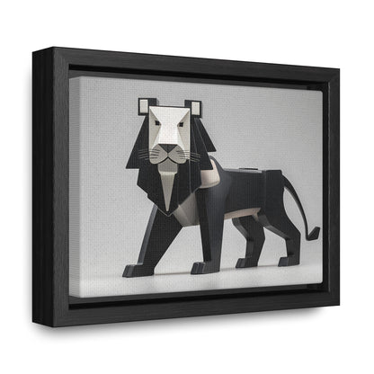 Regal Geometric Lion - Gallery Canvas Wraps, Horizontal Frame