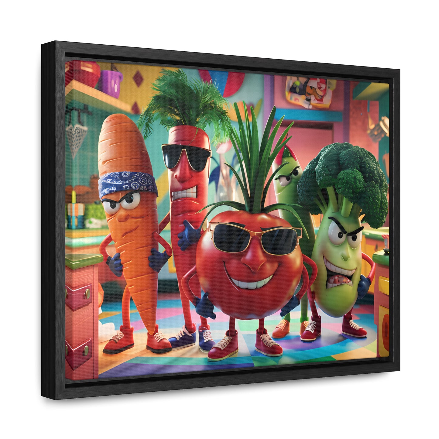 The Veggie Squad's Kitchen Takeover - Gallery Canvas Wraps, Horizontal Frame