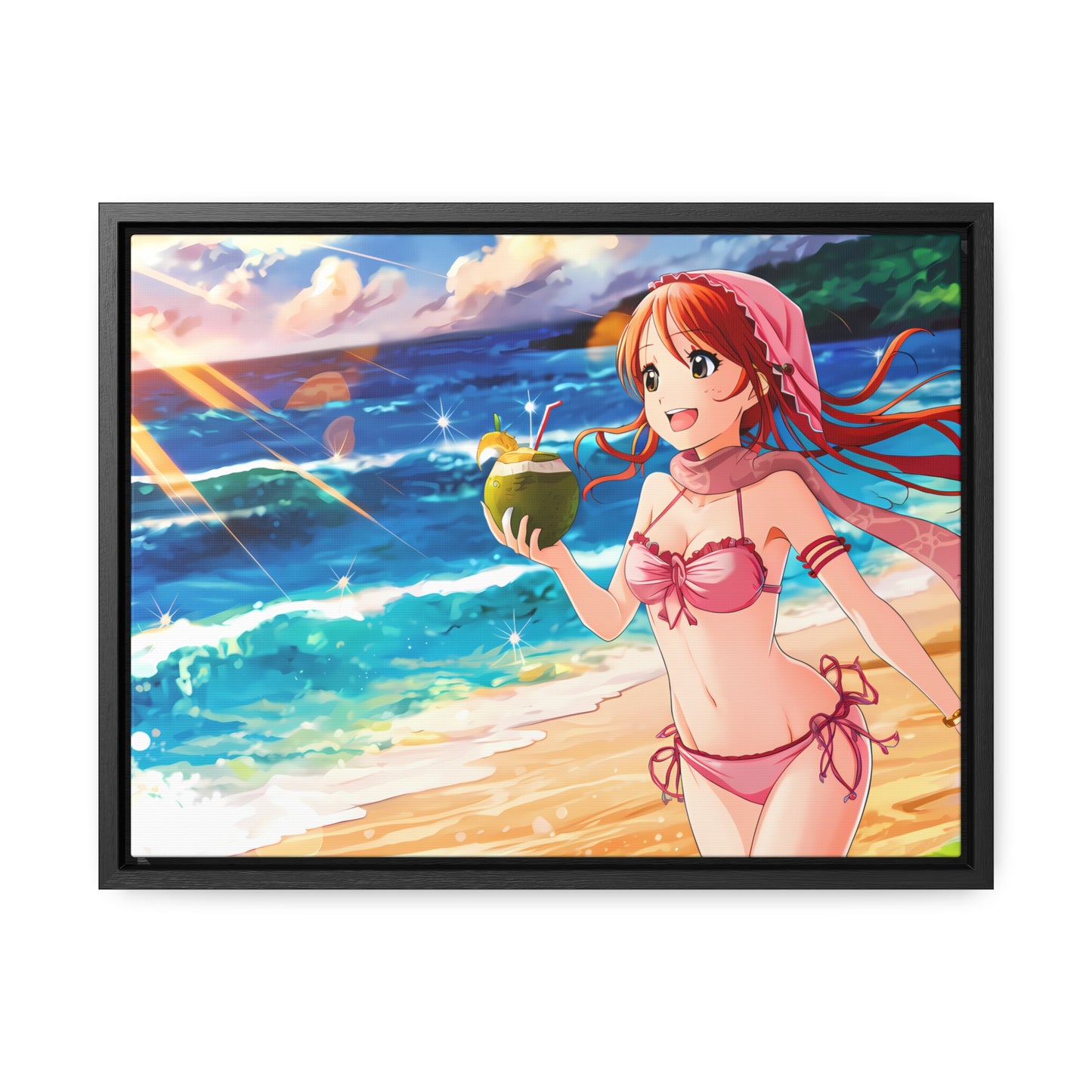 Sunset Shores and Summer Smiles - Gallery Canvas Wraps, Horizontal Frame