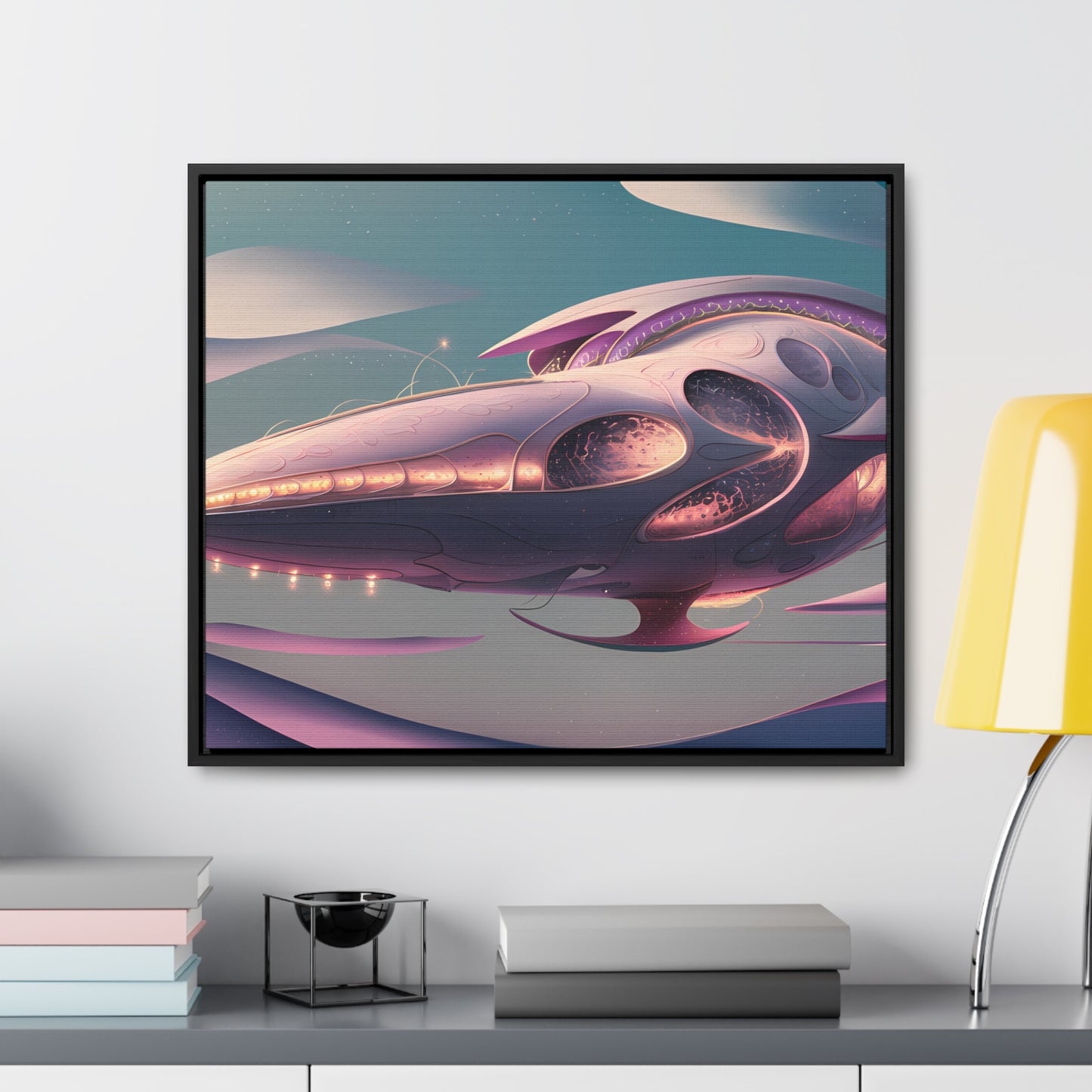 Voyage of the Celestial Whale - Gallery Canvas Wraps, Horizontal Frame