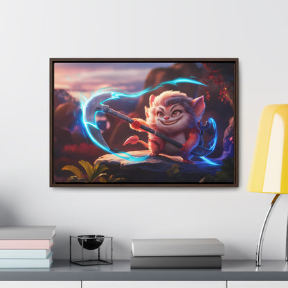 "Glowblade Guardian" - Gallery Canvas Wraps, Horizontal Frame