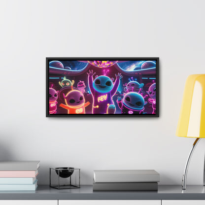 Intergalactic Neon Dance Party - Gallery Canvas Wraps, Horizontal Frame