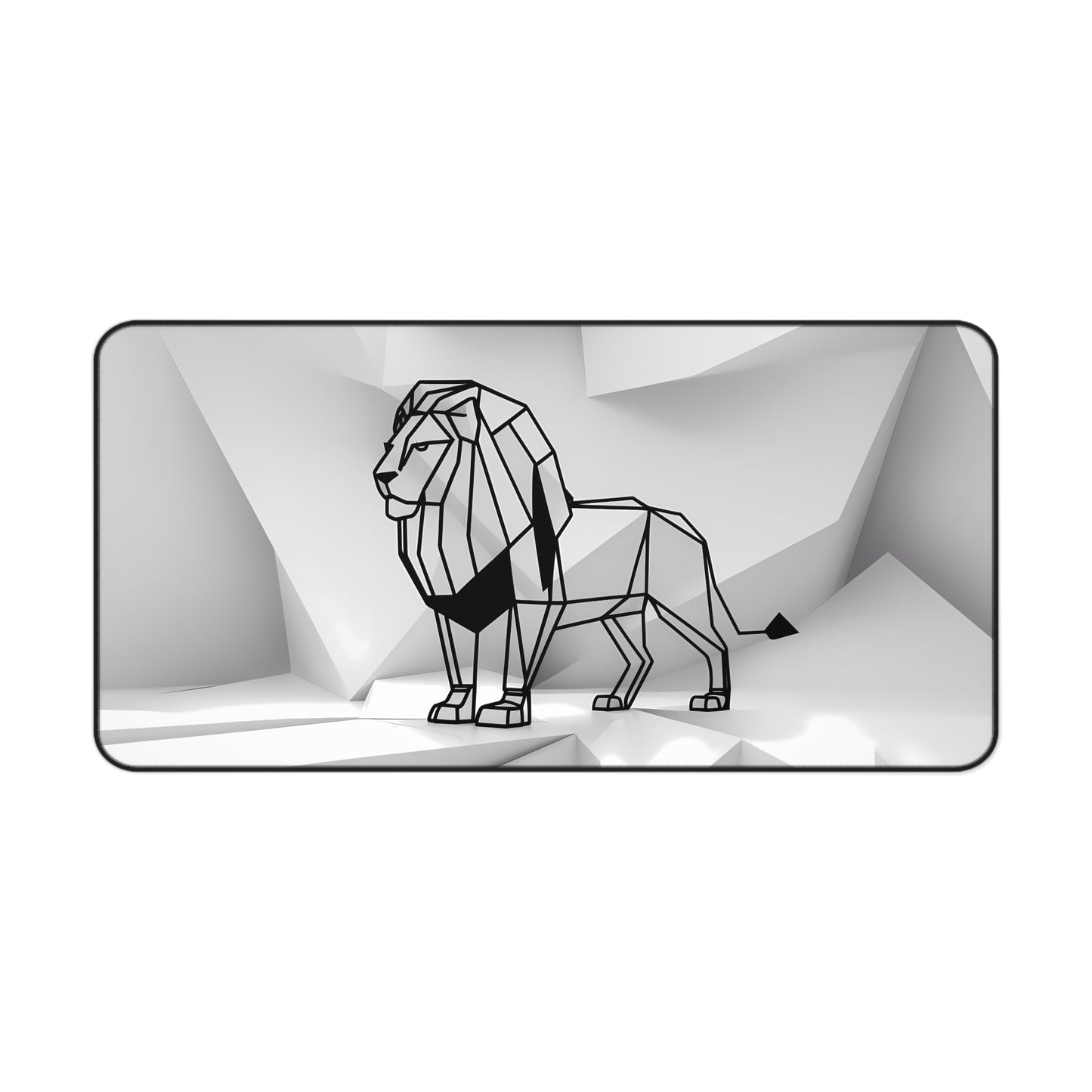 Majestic Geometric Lion - Desk Mat