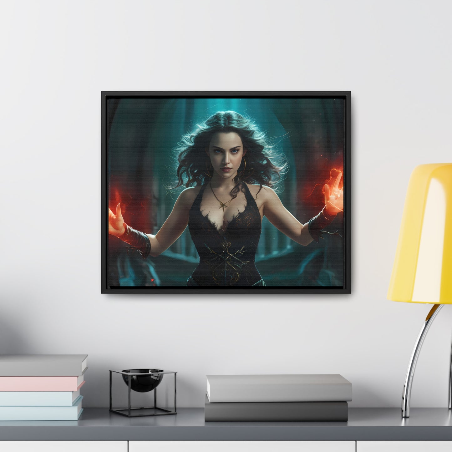 Sorceress of the Crimson Flame - Gallery Canvas Wraps, Horizontal Frame
