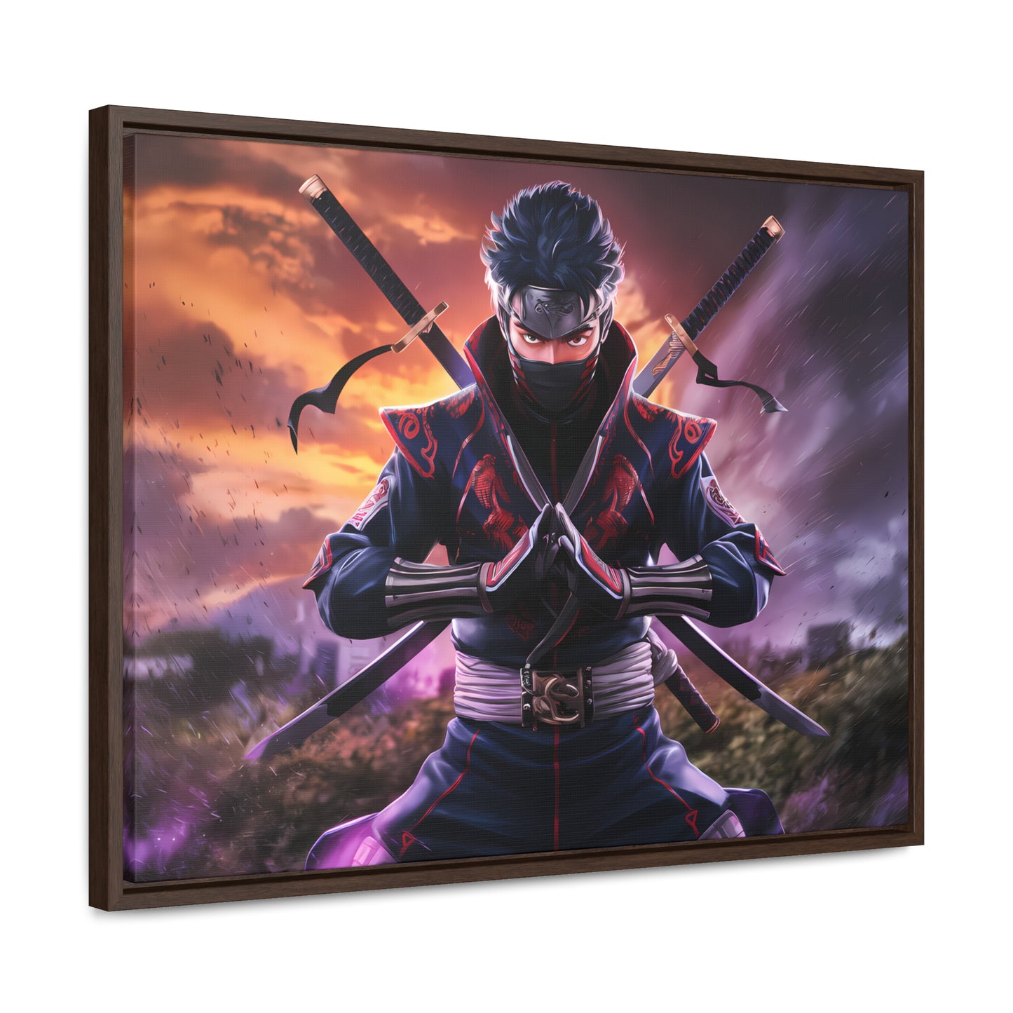Shadow of the Crimson Ninja - Gallery Canvas Wraps, Horizontal Frame