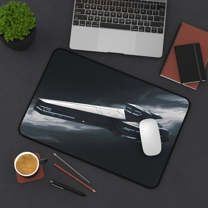 Gray Space Ship - Desk Mat