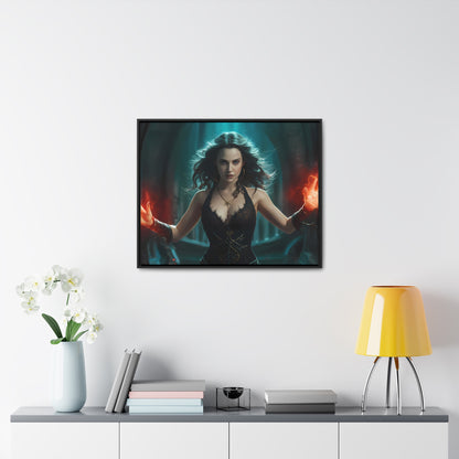 Sorceress of the Crimson Flame - Gallery Canvas Wraps, Horizontal Frame