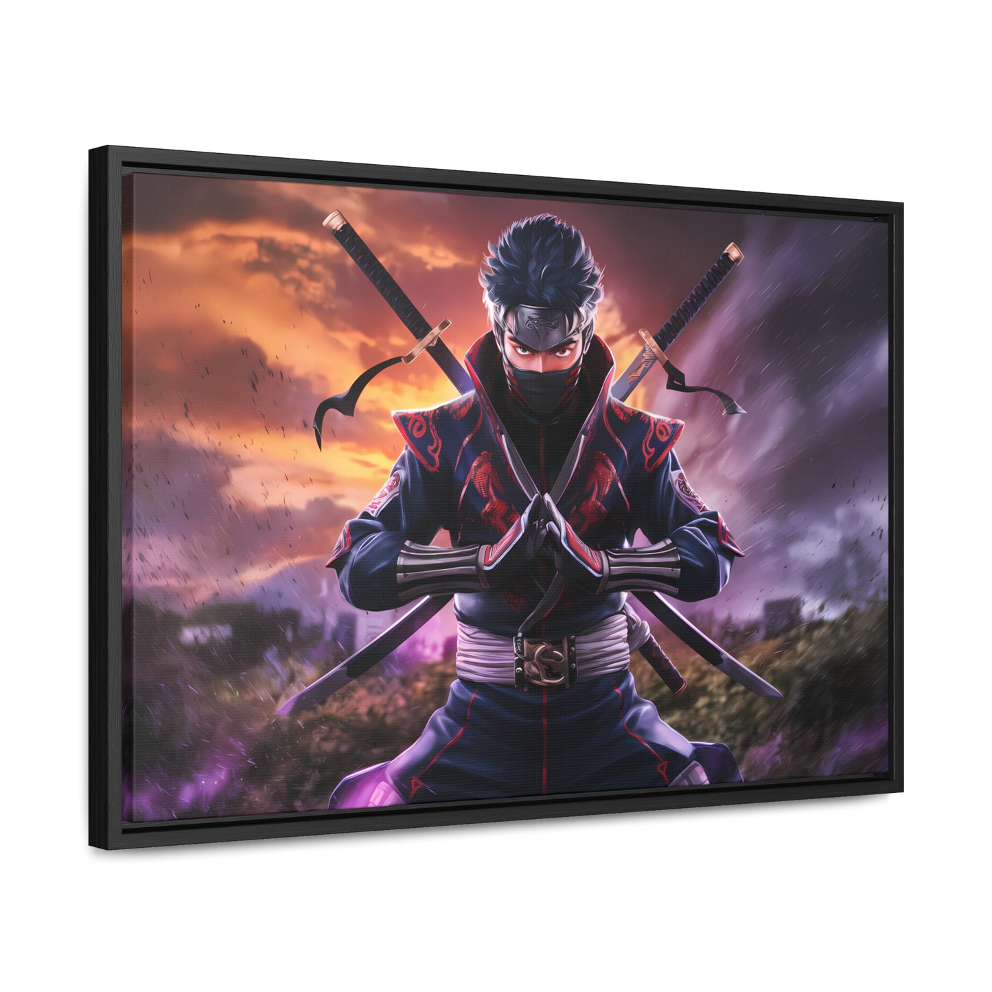 Shadow of the Crimson Ninja - Gallery Canvas Wraps, Horizontal Frame
