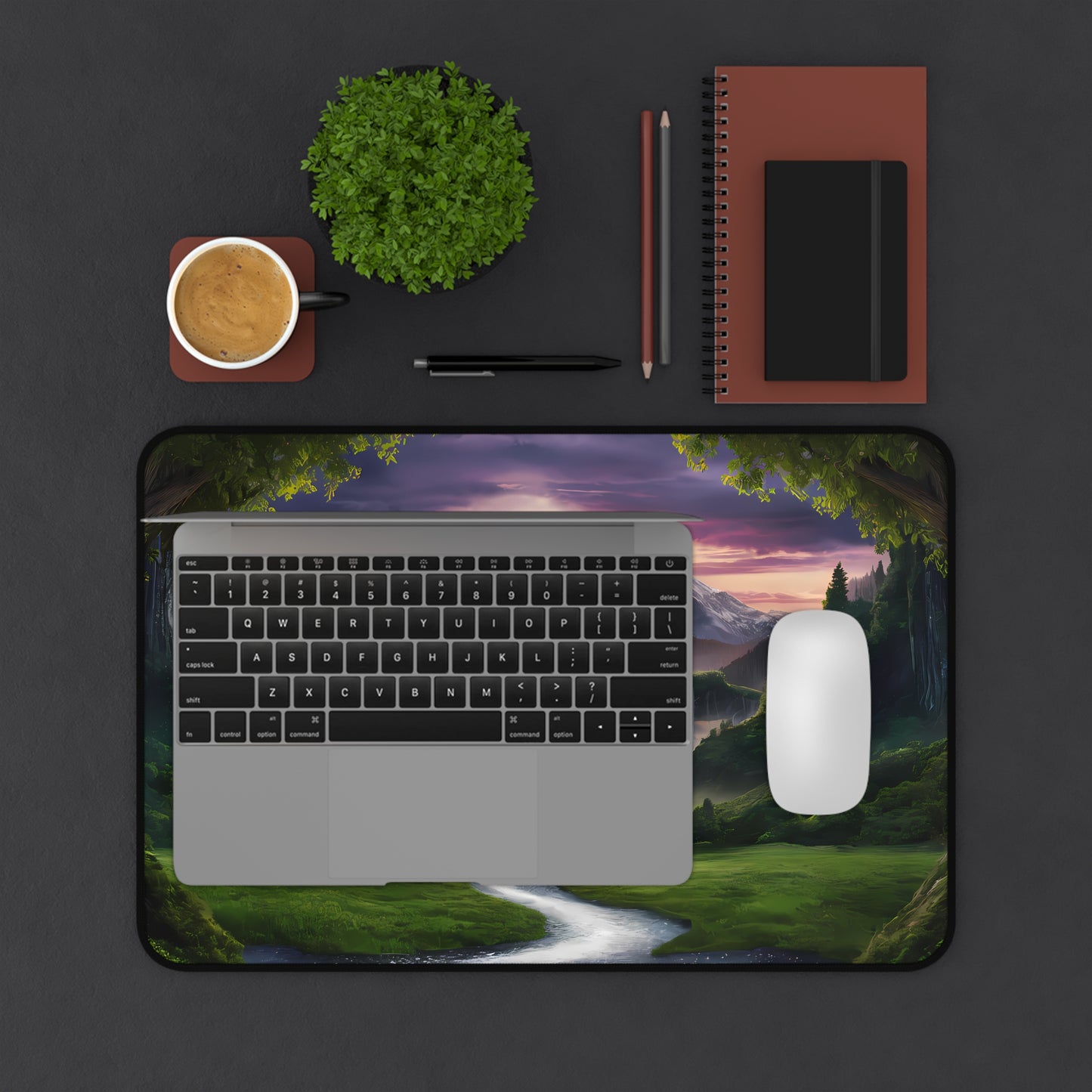 Realm of the Cascading Peaks - Desk Mat