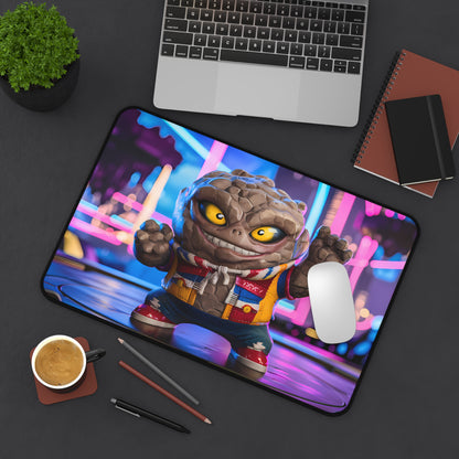 Rockstar Rumble in Neon City - Desk Mat