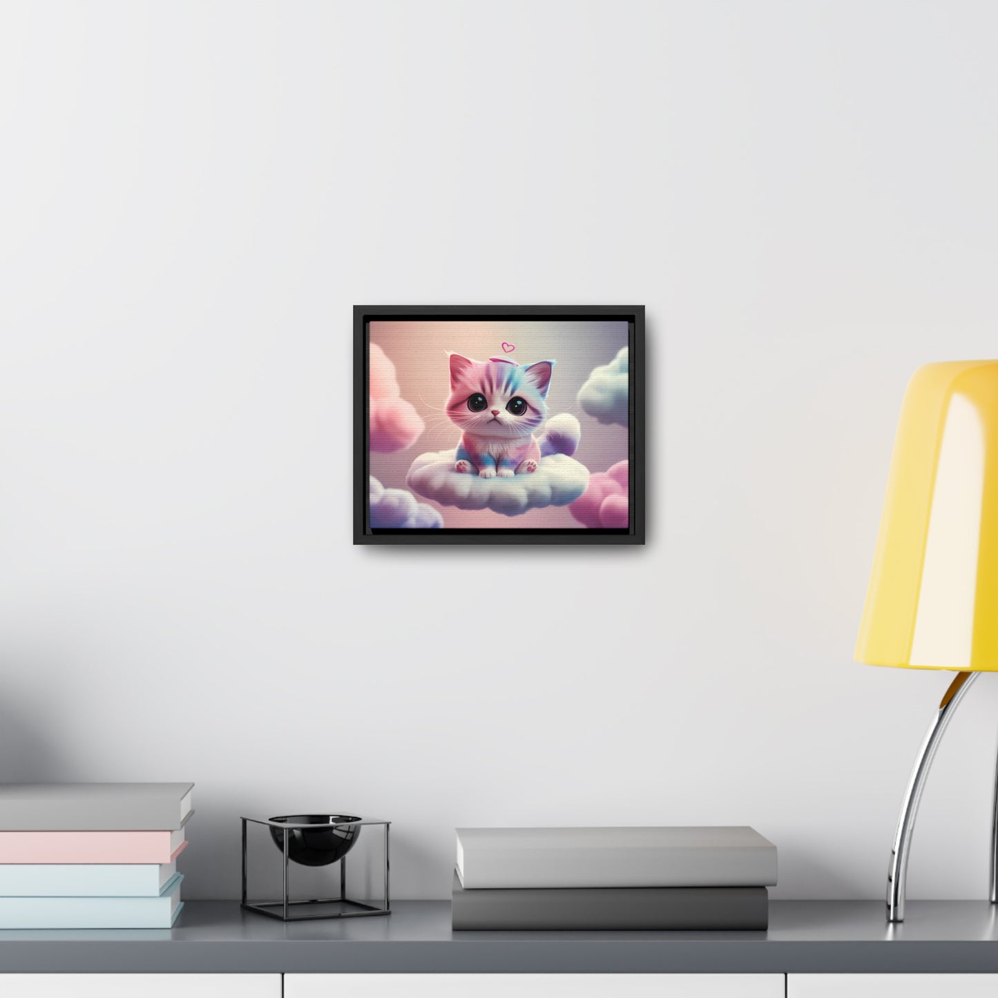 Heavenly Kitten Dreams - Gallery Canvas Wraps, Horizontal Frame