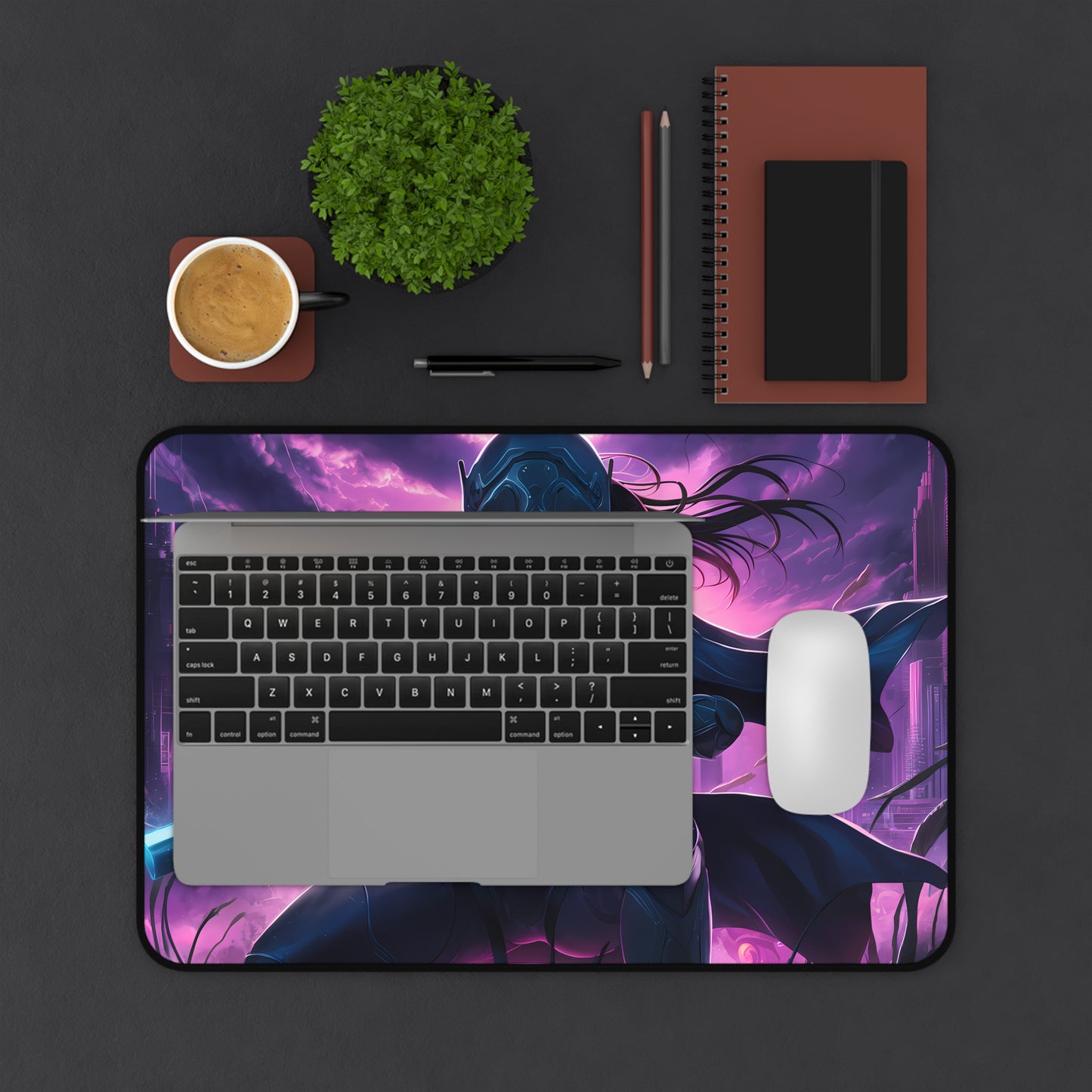 Silent Vengeance: Neon Knight - Desk Mat