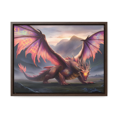 "The Arcane Guardian of the Crimson Peaks" - Gallery Canvas Wraps, Horizontal Frame