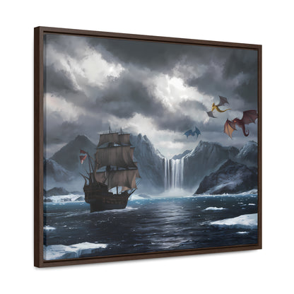 "The Voyage to Dragon's Fjord" - Gallery Canvas Wraps, Horizontal Frame