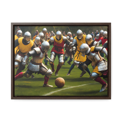 Medieval Football Battle - Gallery Canvas Wraps, Horizontal Frame