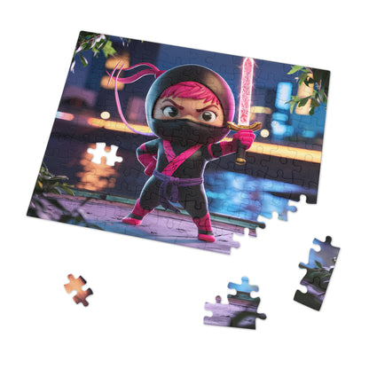 "Ninja Warrior: Pink Blade at Dusk" - Jigsaw Puzzle (30, 110, 252, 500,1000-Piece)