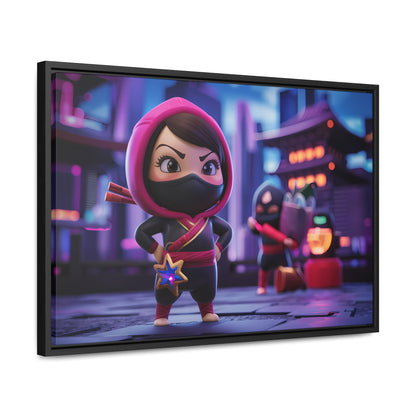 "Midnight Ninja Adventure" - Gallery Canvas Wraps, Horizontal Frame