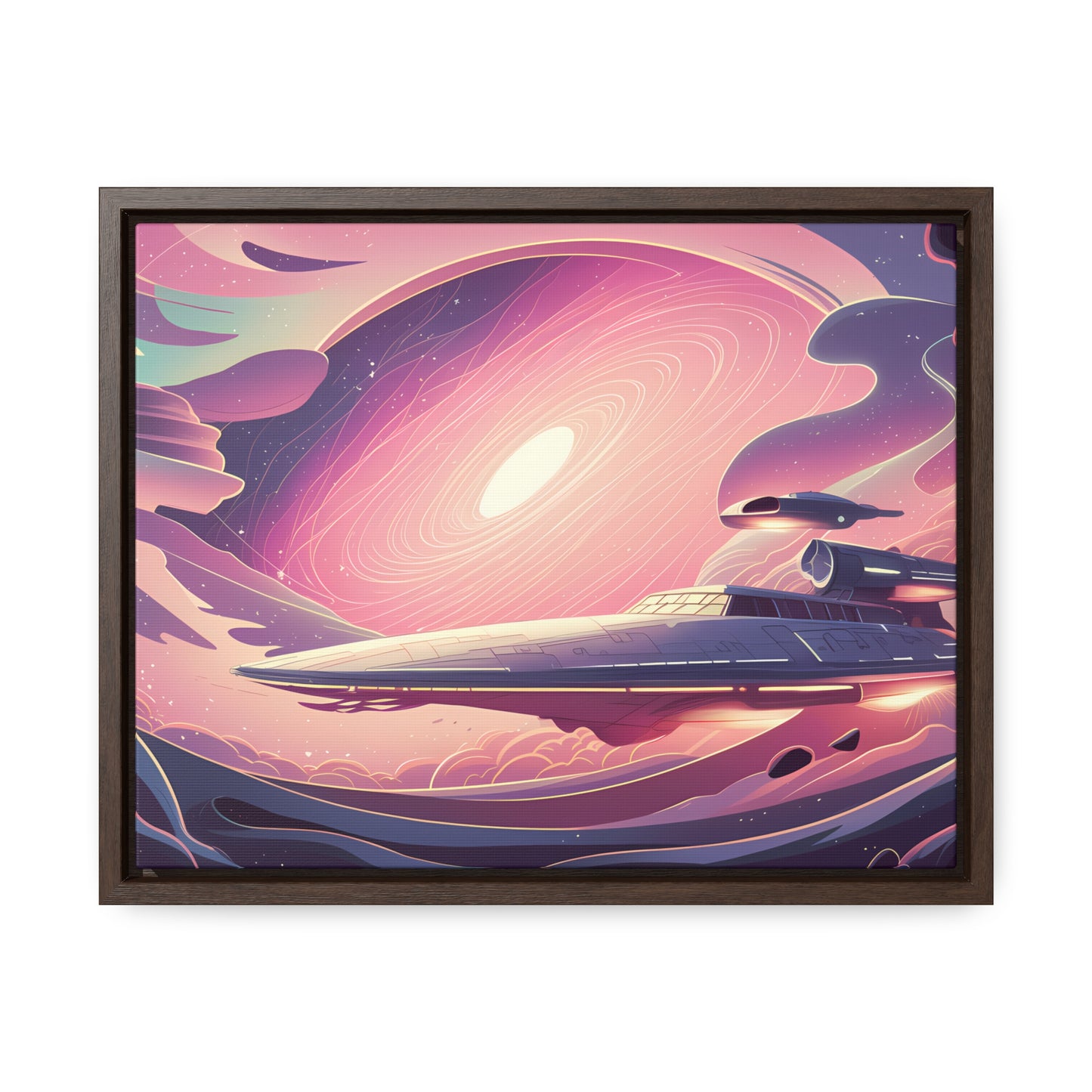 Voyage Through the Cosmic Vortex - Gallery Canvas Wraps, Horizontal Frame