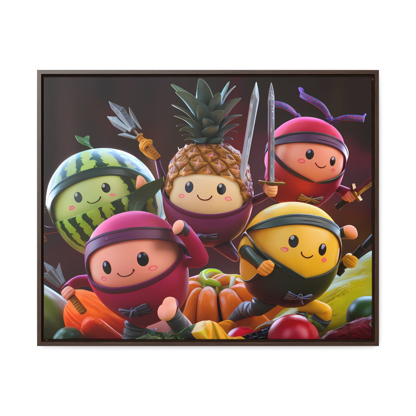 Fruit Ninja Warriors - Gallery Canvas Wraps, Horizontal Frame