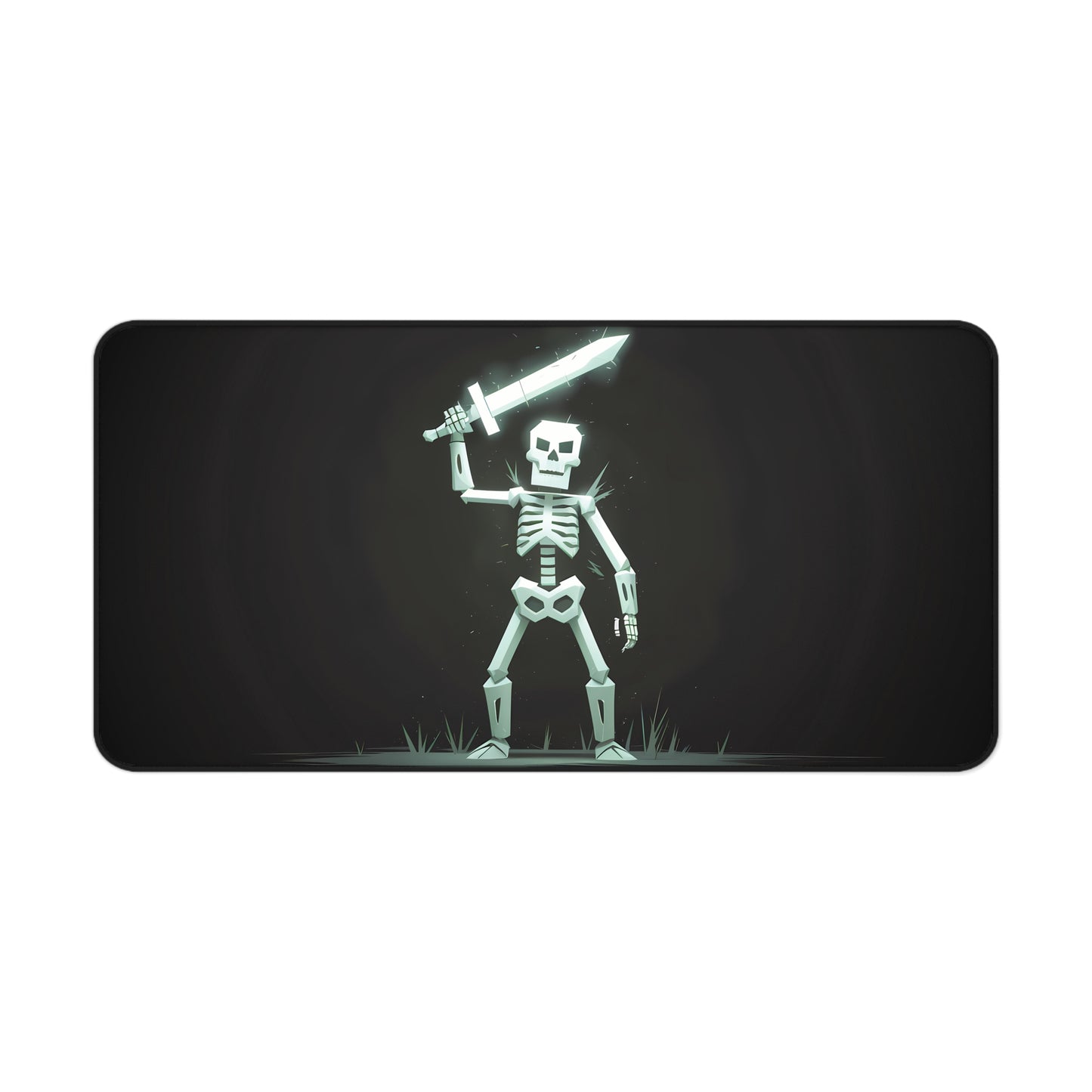 Geometric Skeleton Swordsman - Desk Mat