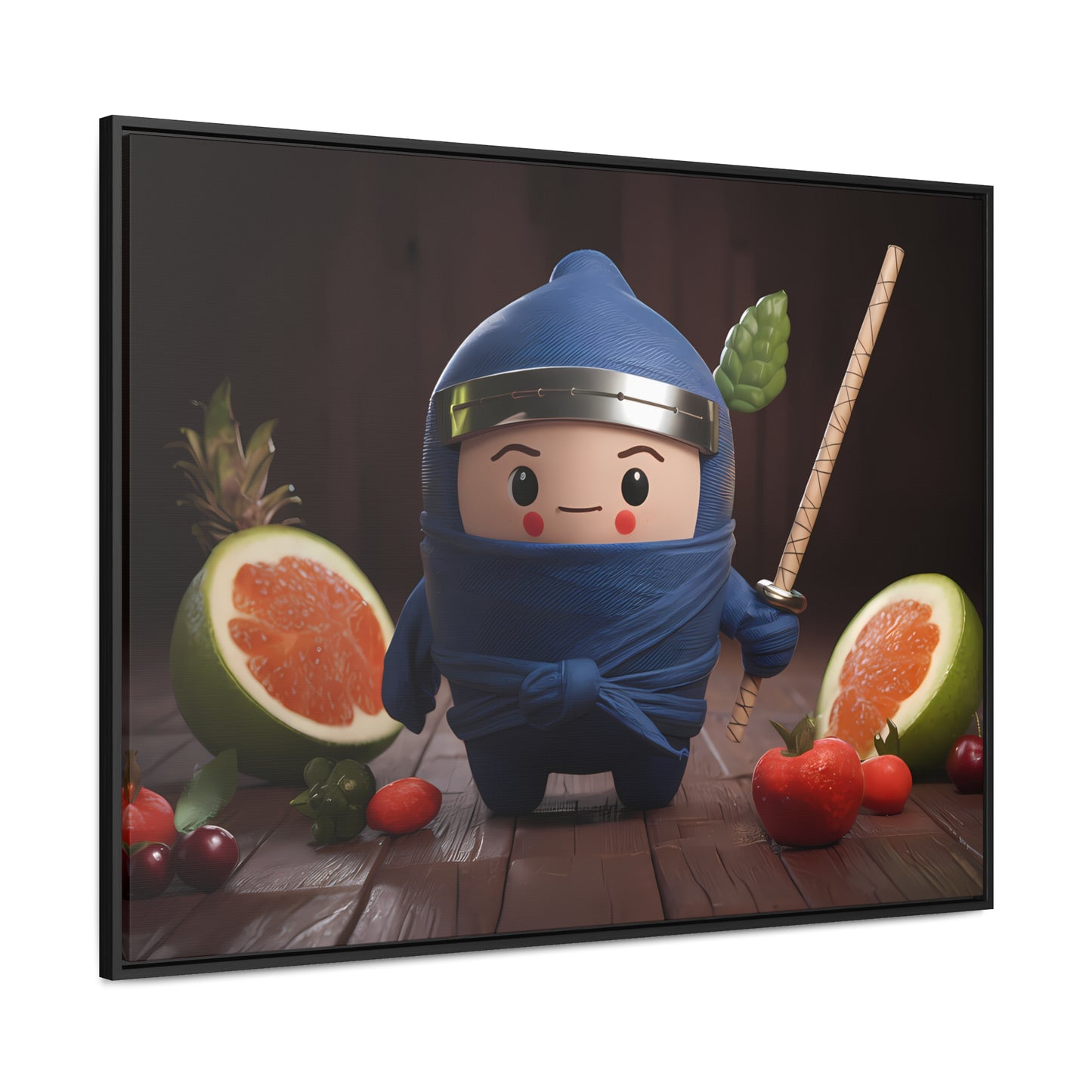 Ninja Fruit Guardian - Gallery Canvas Wraps, Horizontal Frame