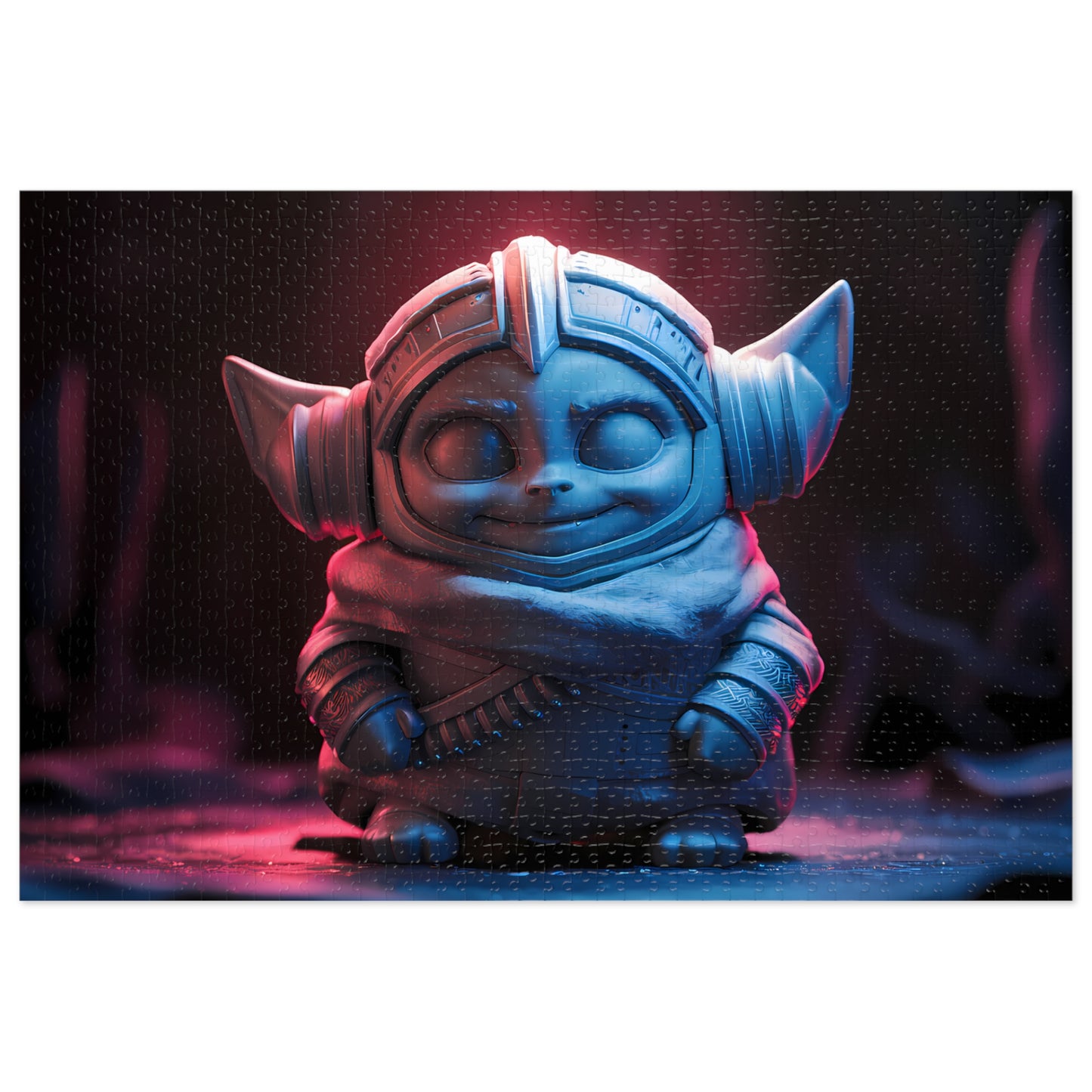 Alien Guardian in Neon Glow - Jigsaw Puzzle (30, 110, 252, 500,1000-Piece)