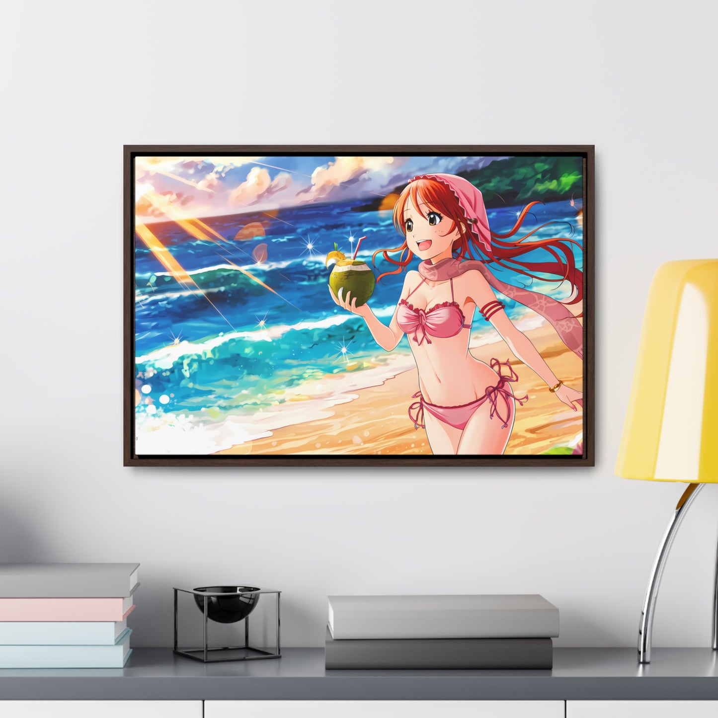 Sunset Shores and Summer Smiles - Gallery Canvas Wraps, Horizontal Frame