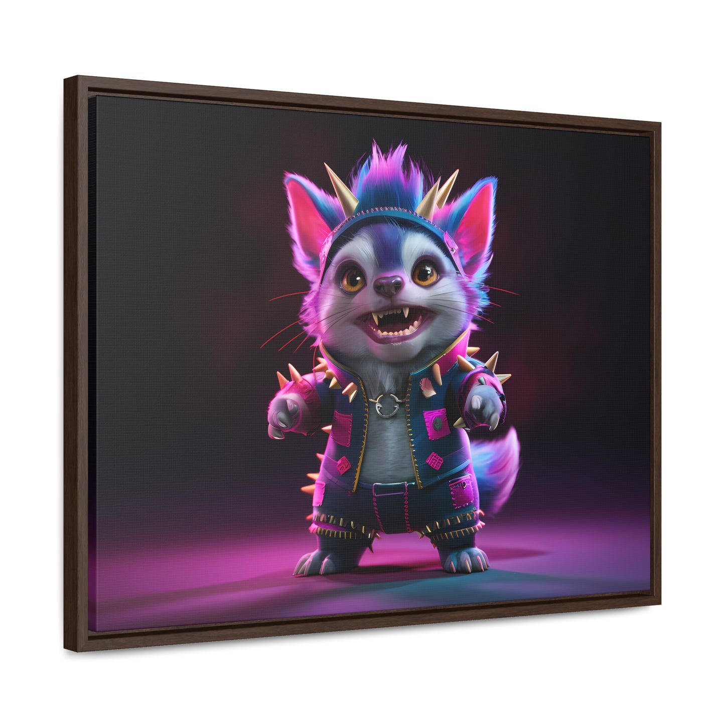 Punk Feline Fury - Gallery Canvas Wraps, Horizontal Frame