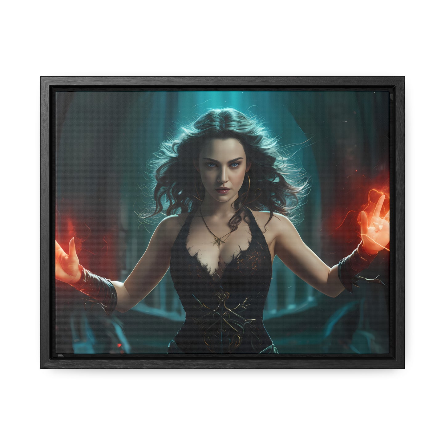 Sorceress of the Crimson Flame - Gallery Canvas Wraps, Horizontal Frame