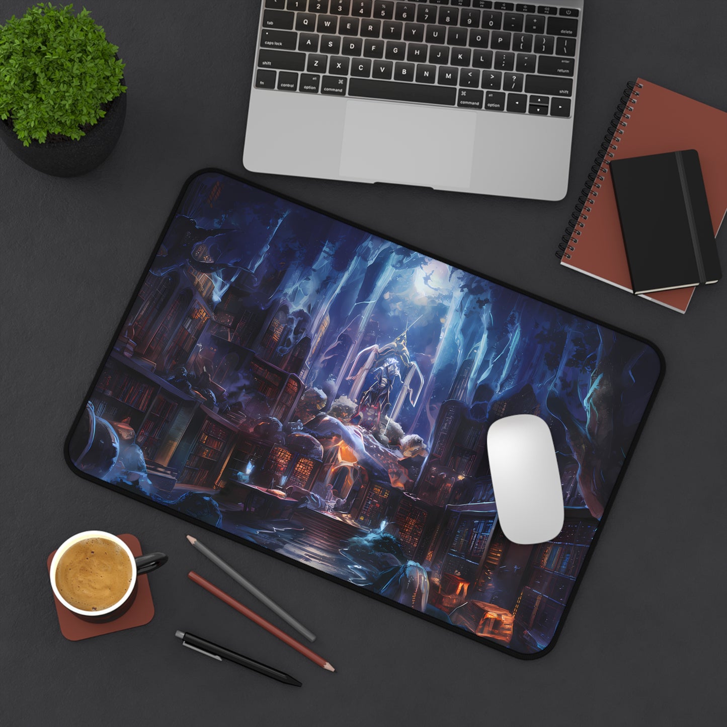Sanctuary of the Eternal Library - Desk Mat