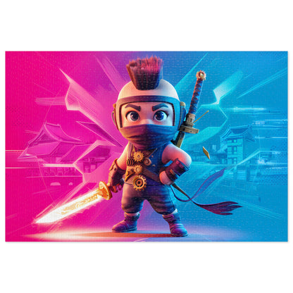 Cyberpunk Ninja: Neon Samurai - Jigsaw Puzzle (30, 110, 252, 500,1000-Piece)
