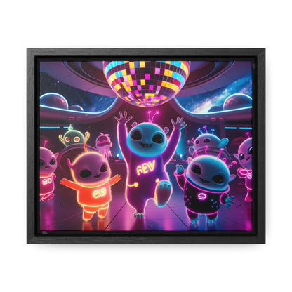 Intergalactic Neon Dance Party - Gallery Canvas Wraps, Horizontal Frame