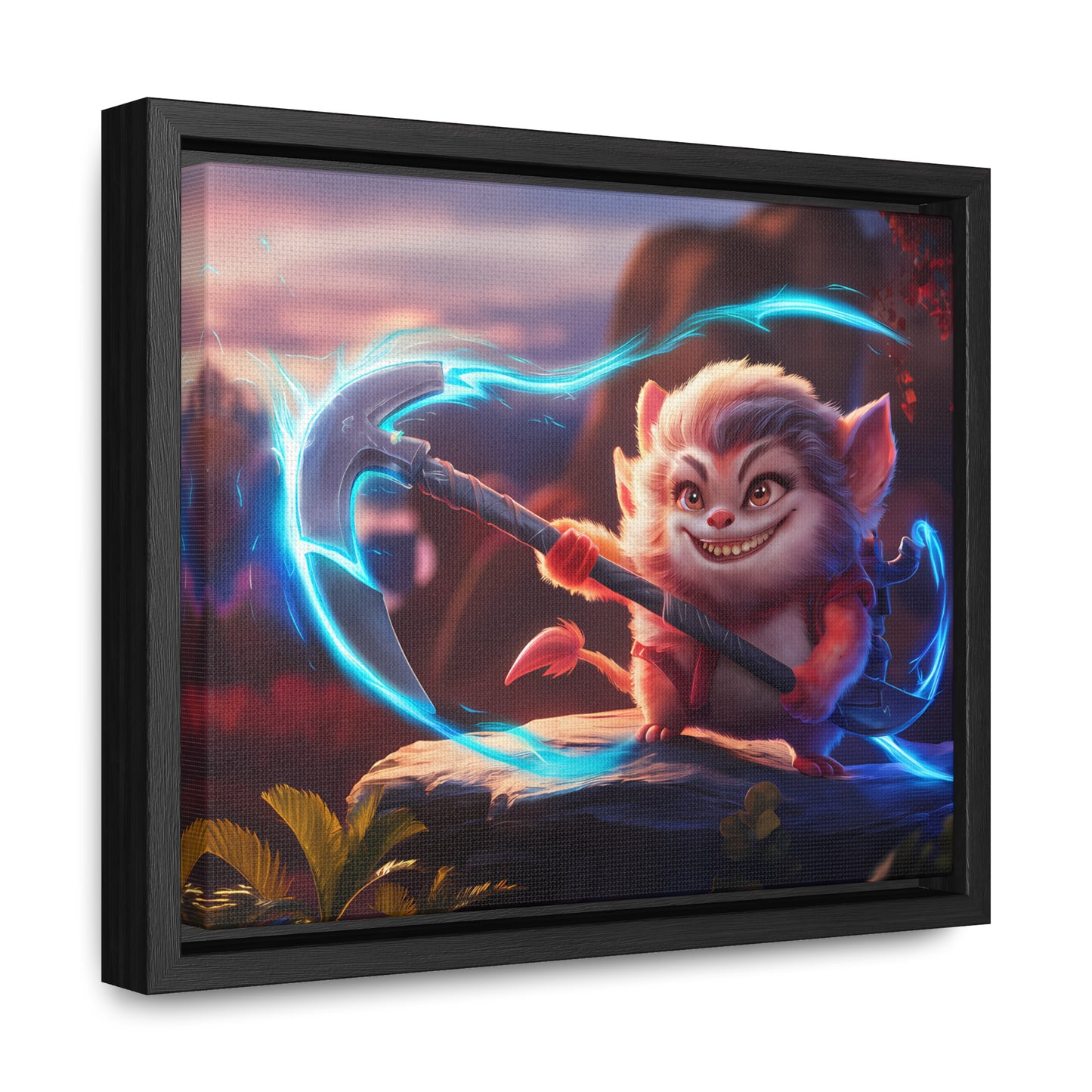 "Glowblade Guardian" - Gallery Canvas Wraps, Horizontal Frame