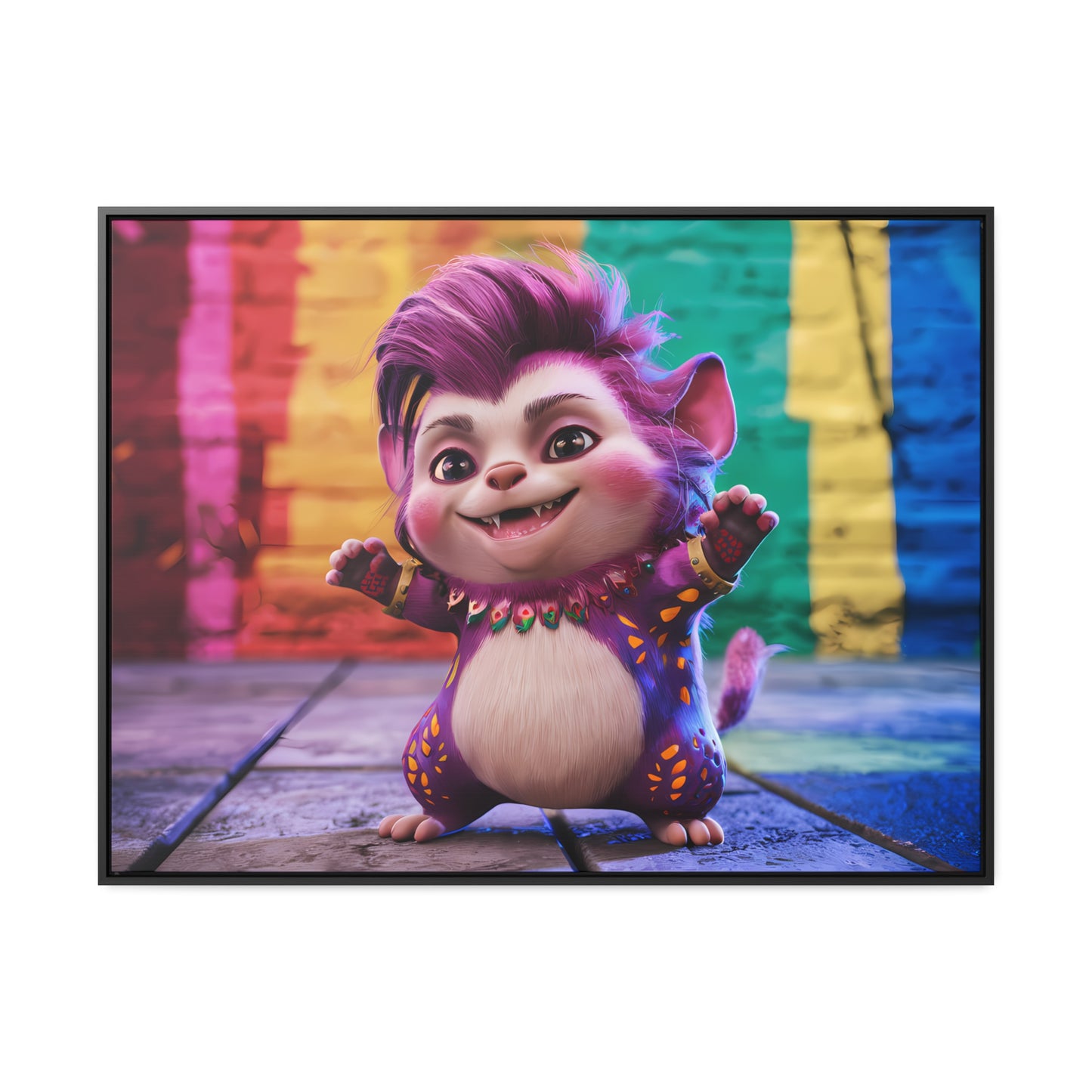 Colorful Celebration Creature - Gallery Canvas Wraps, Horizontal Frame