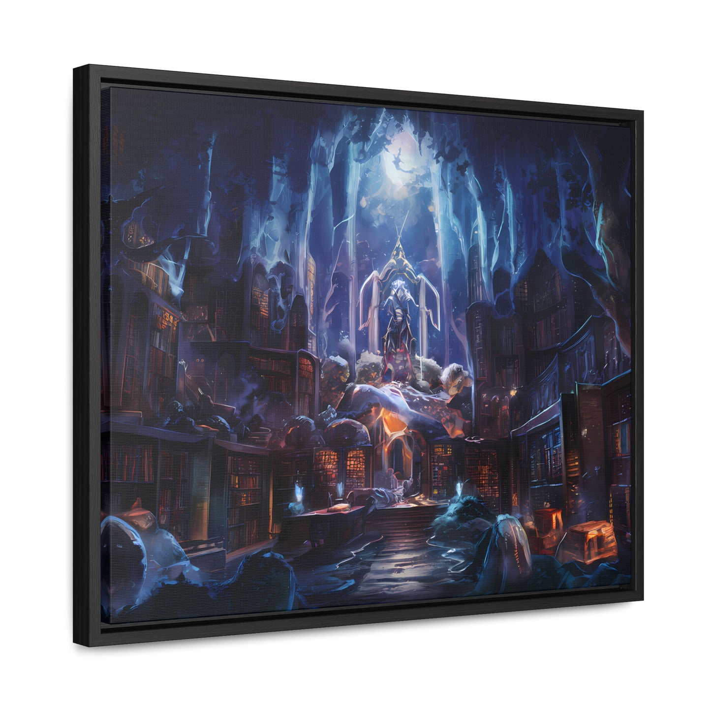 Sanctuary of the Forgotten Tomes - Gallery Canvas Wraps, Horizontal Frame
