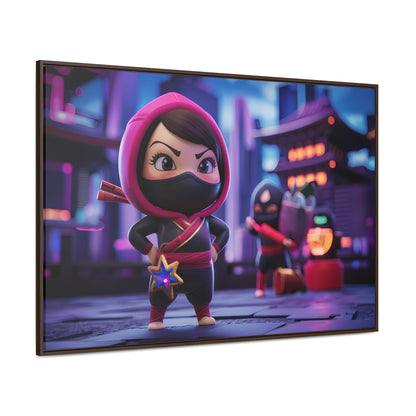 "Midnight Ninja Adventure" - Gallery Canvas Wraps, Horizontal Frame