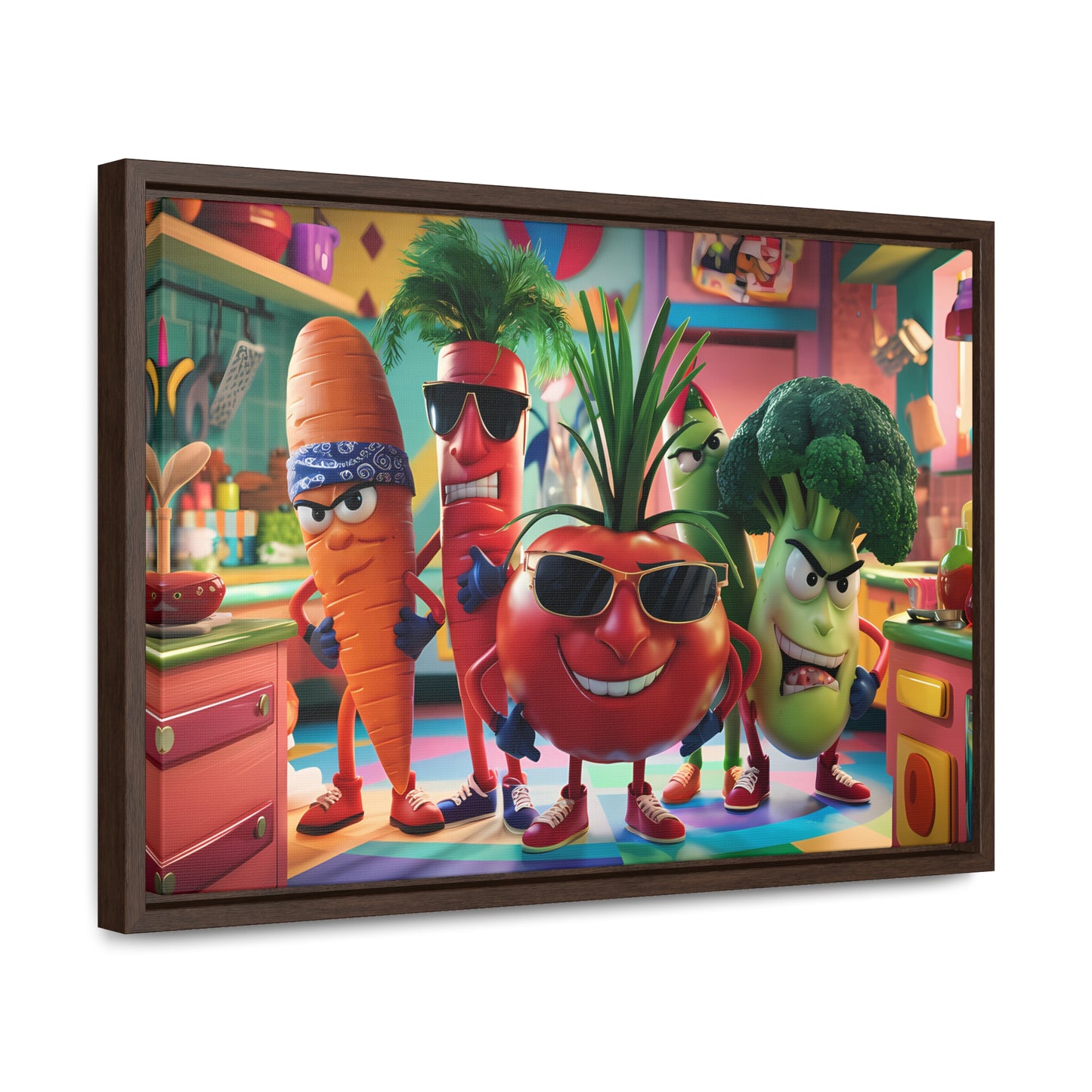 The Veggie Squad's Kitchen Takeover - Gallery Canvas Wraps, Horizontal Frame