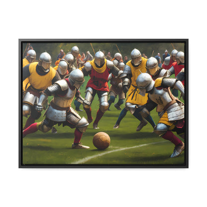 Medieval Football Battle - Gallery Canvas Wraps, Horizontal Frame