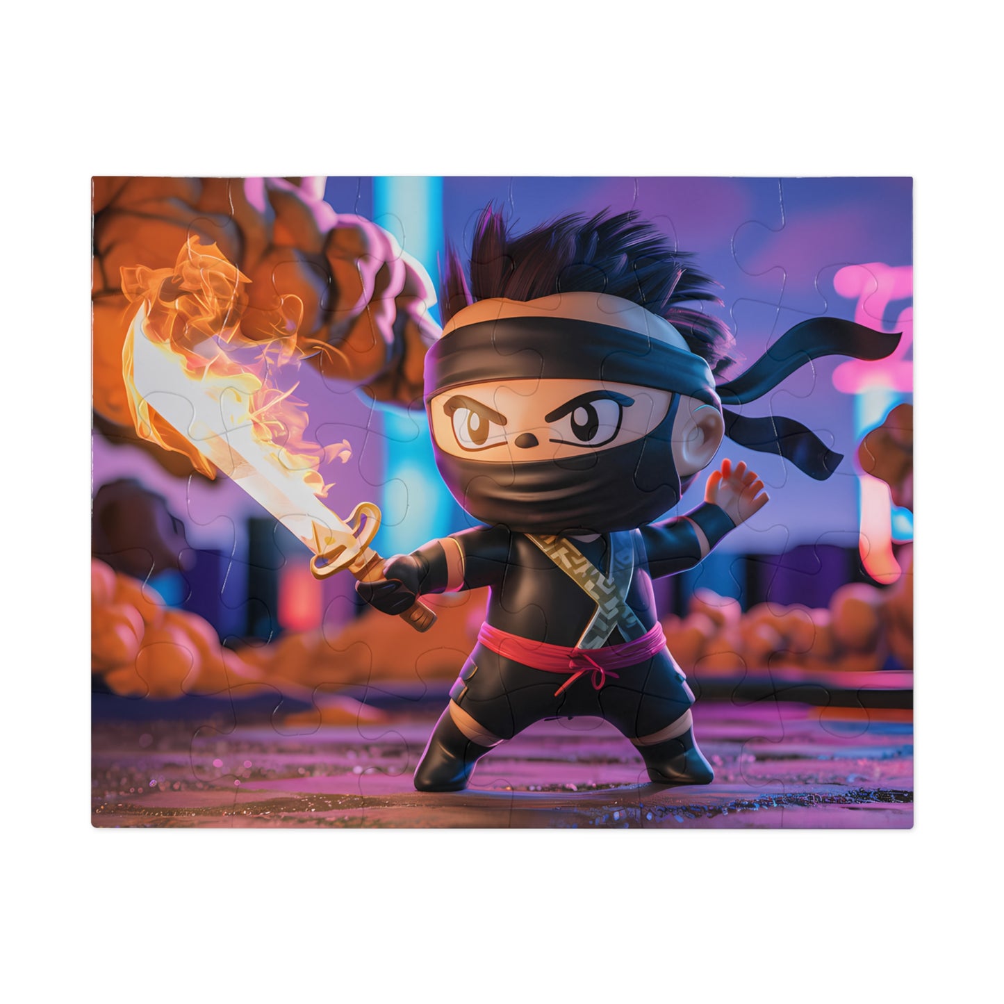 Flameblade Ninja Showdown - Jigsaw Puzzle (30, 110, 252, 500,1000-Piece)